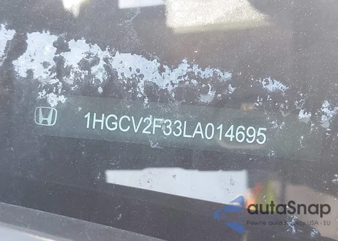 2020 Honda Accord Sport 2.0T z USA, uszkodzony, nr VIN 1HGCV2F33LA014695